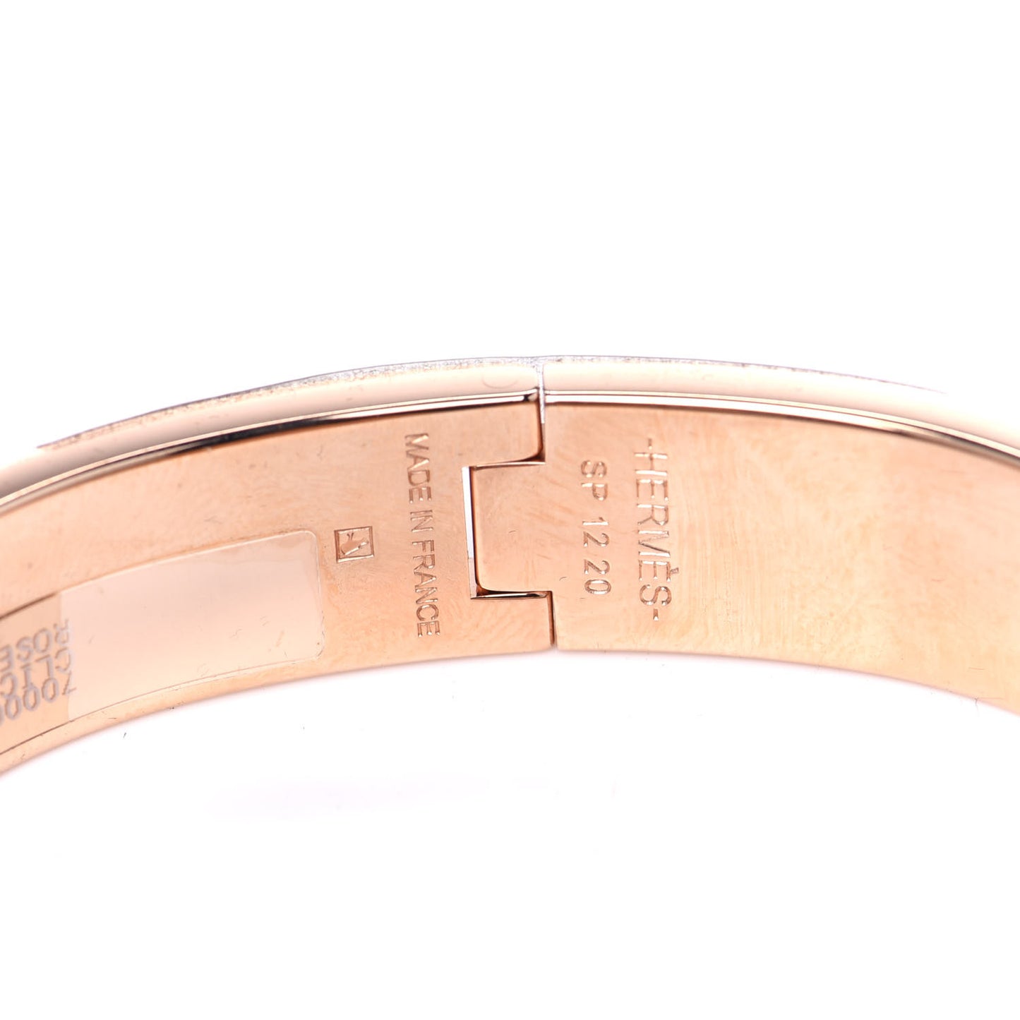 Enamel Narrow Clic Clac H Bracelet PM Rose Dragee