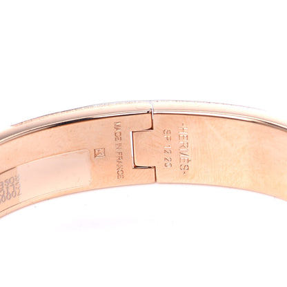 Hermes Enamel Narrow Clic Clac H Bracelet PM Rose Dragee 3 of 3