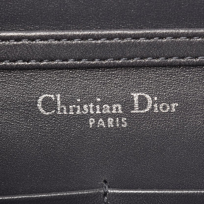 Christian Dior Metallic Patent Micro-Cannage Diorama Wallet on Chain Pouch Silver 6 of 8
