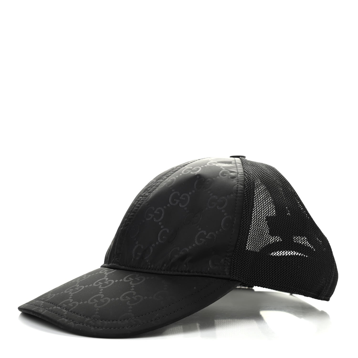 Gucci Nylon Monogram Baseball Hat L Black 1 of 9