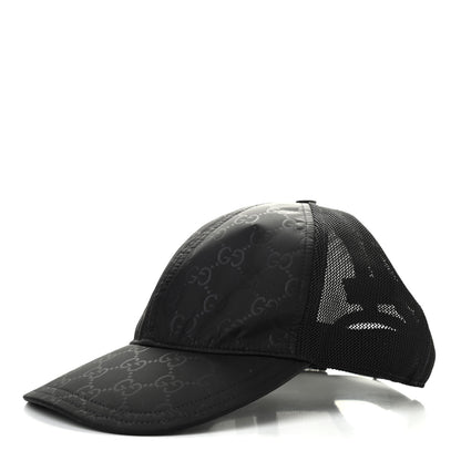 Gucci Nylon Monogram Baseball Hat L Black 1 of 9