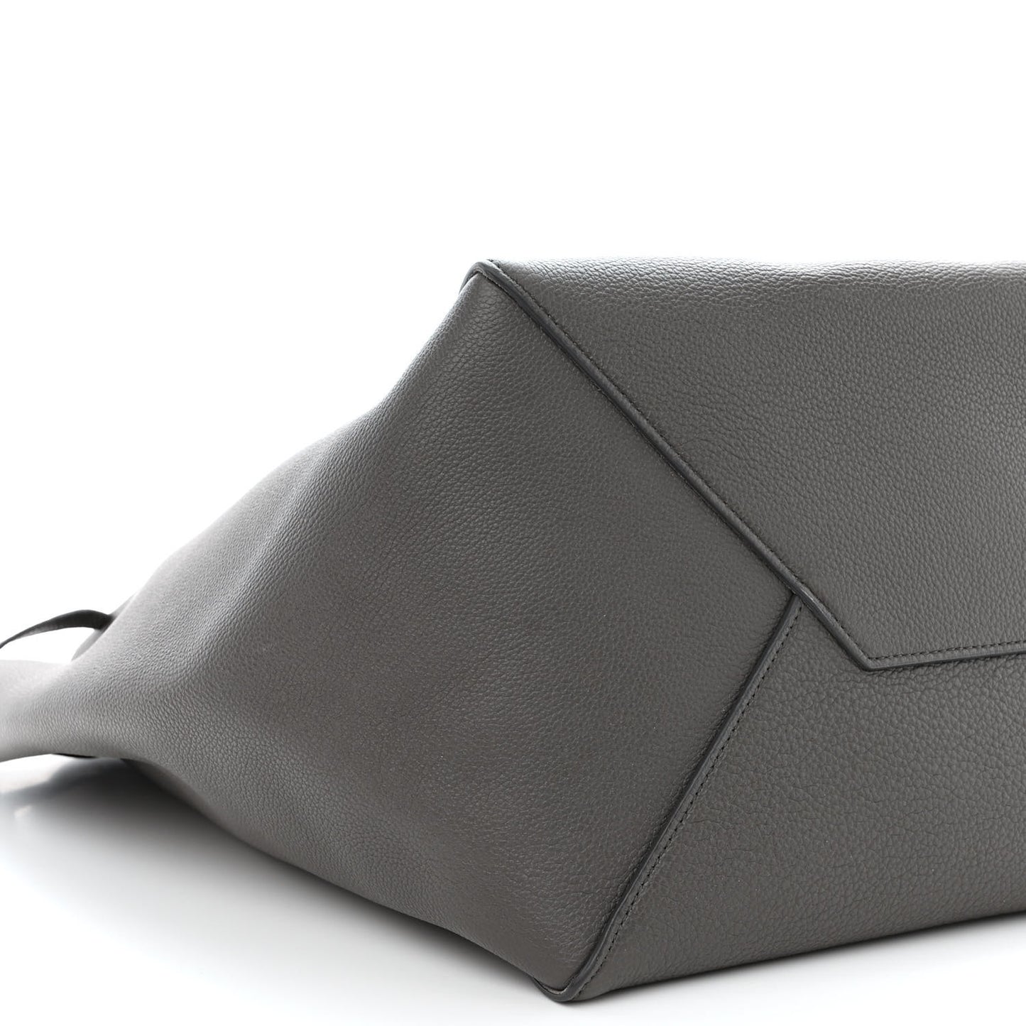 Soft Grained Calfskin Small Belt Cabas Phantom Medium Grey