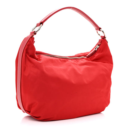 Prada Tessuto Nylon Saffiano Sacca Shoulder Bag Rosso 3 of 12