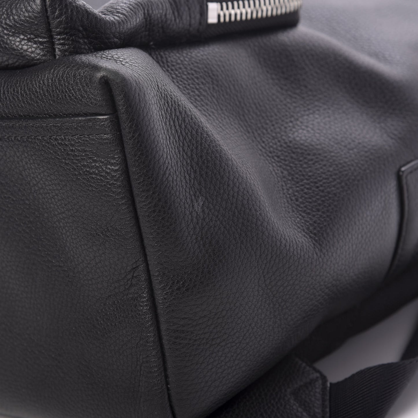 Pebbled Calfskin Abbeydale Simple Backpack Black