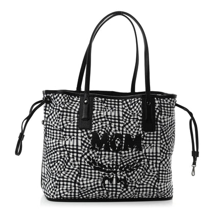MCM Visetos Medium Liz Reversible Shopper Tote Black 4 of 16