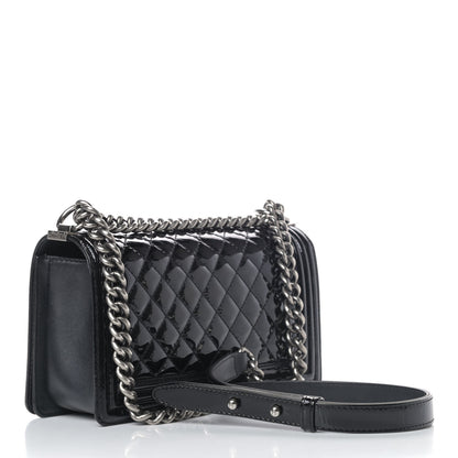 Chanel Patent Calfskin Quilted Medium Boy Flap Black 2 of 5