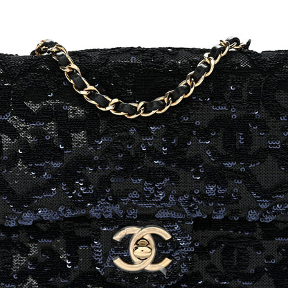 Chanel Sequin Quilted Small Single Flap Black 8 of 11
