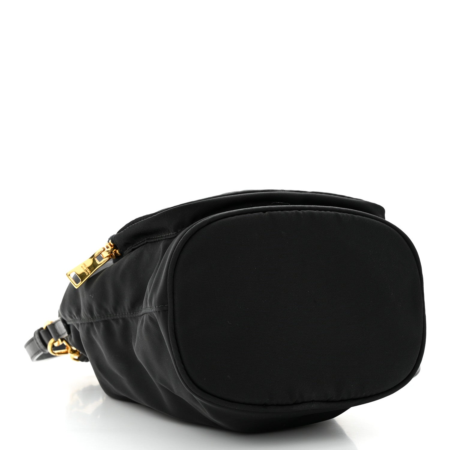 Prada Saffiano Tessuto Nylon Mini Bucket Crossbody Bag Black 4 of 11