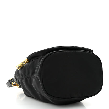 Prada Saffiano Tessuto Nylon Mini Bucket Crossbody Bag Black 4 of 11