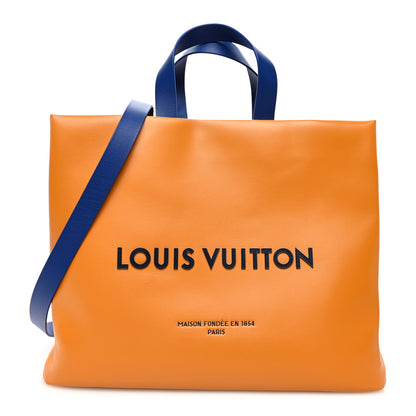 Louis Vuitton Cowhide Shopper Bag MM Safran 1 of 9
