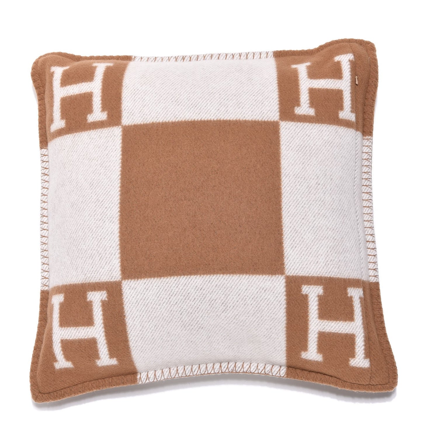 Wool Cashmere Avalon Pillow PM Ecru Camel