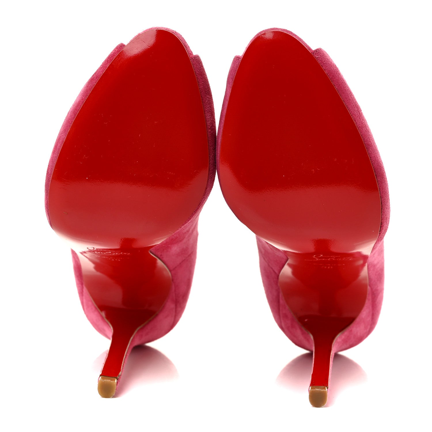 Christian Louboutin Suede Rampoldi 120 Ankle Strap Pumps 38 Pink 5 of 17