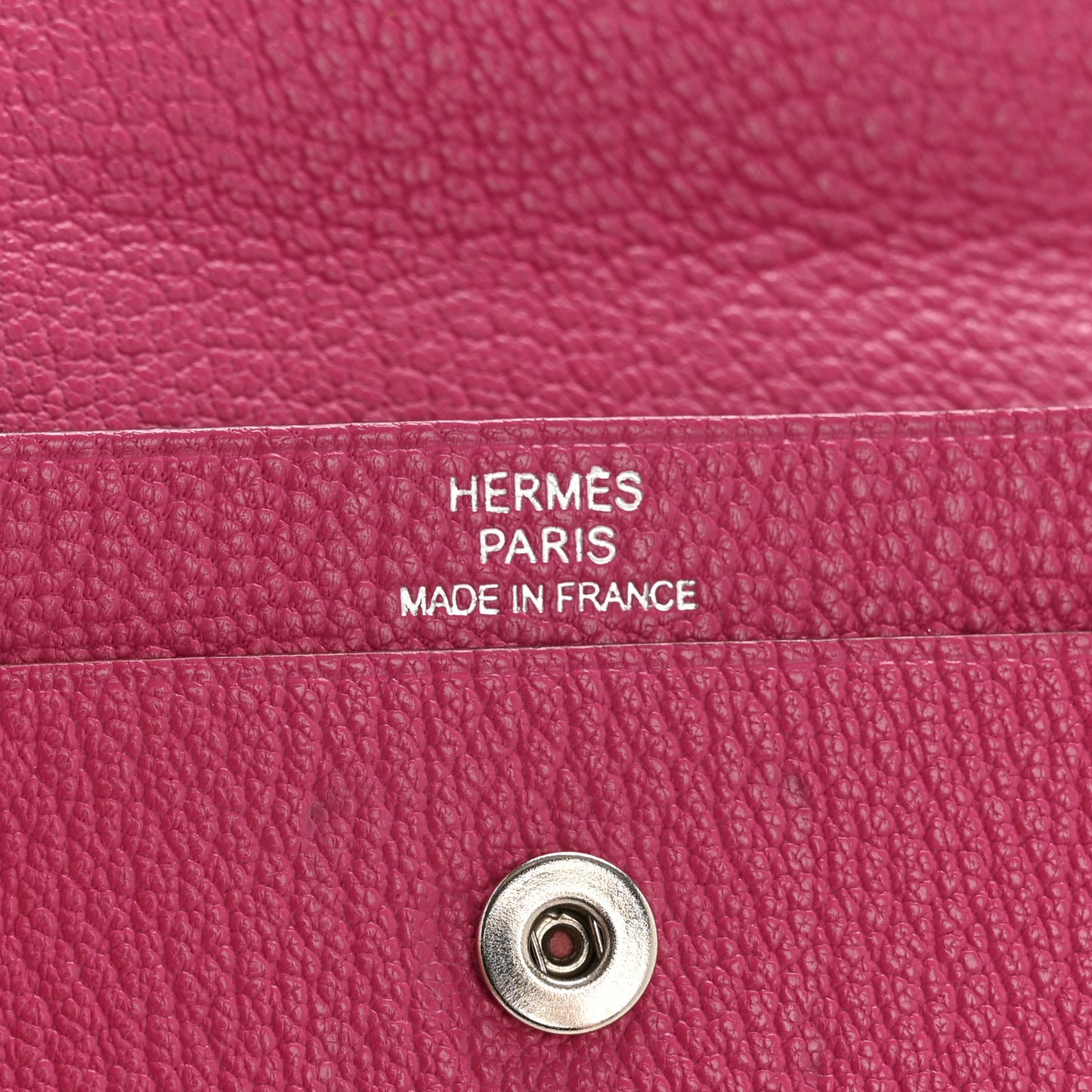 Chevre Mysore Bearn Card Case Wallet Rose Shocking
