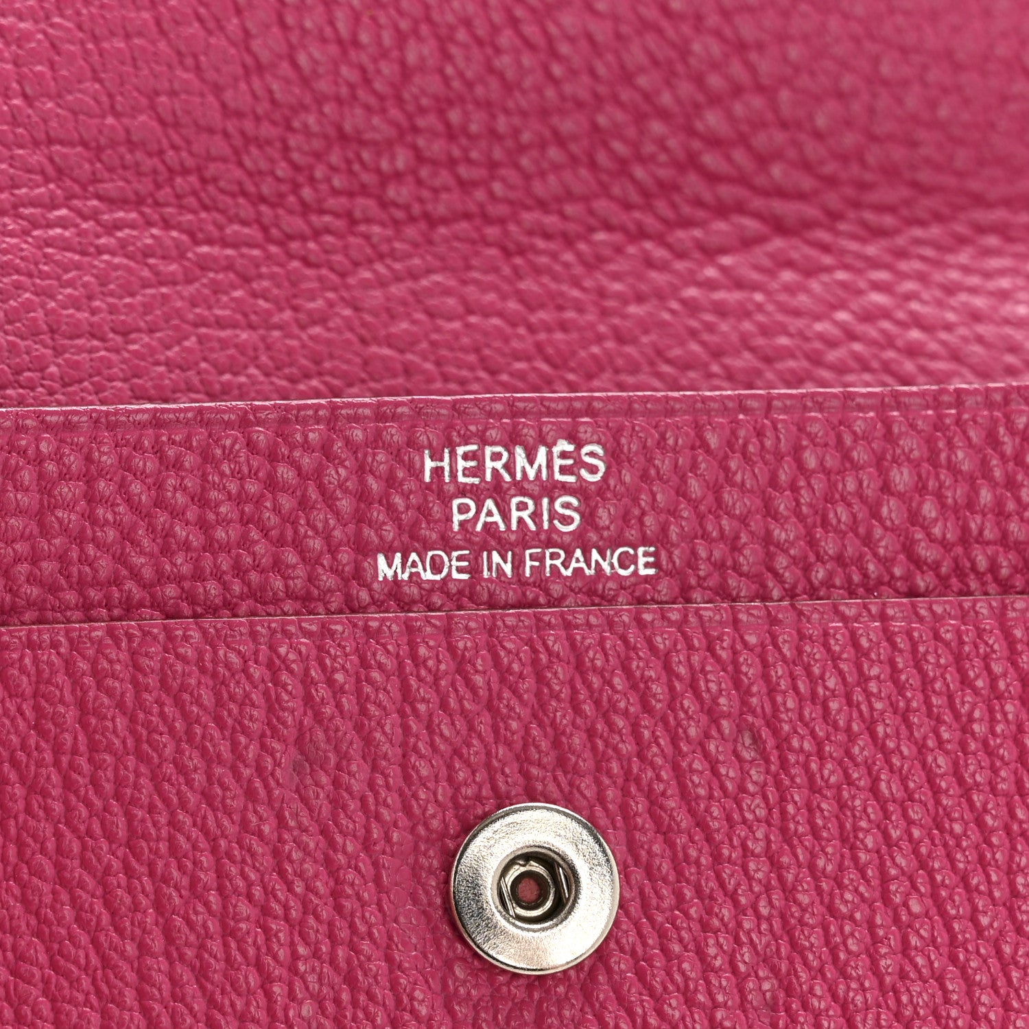 Hermes Chevre Mysore Bearn Card Case Wallet Rose Shocking 6 of 10