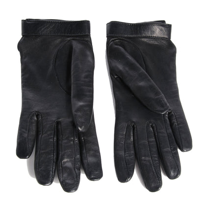 Chanel Lambskin Quilted Turnlock Gloves 6.5 Black 2 of 7