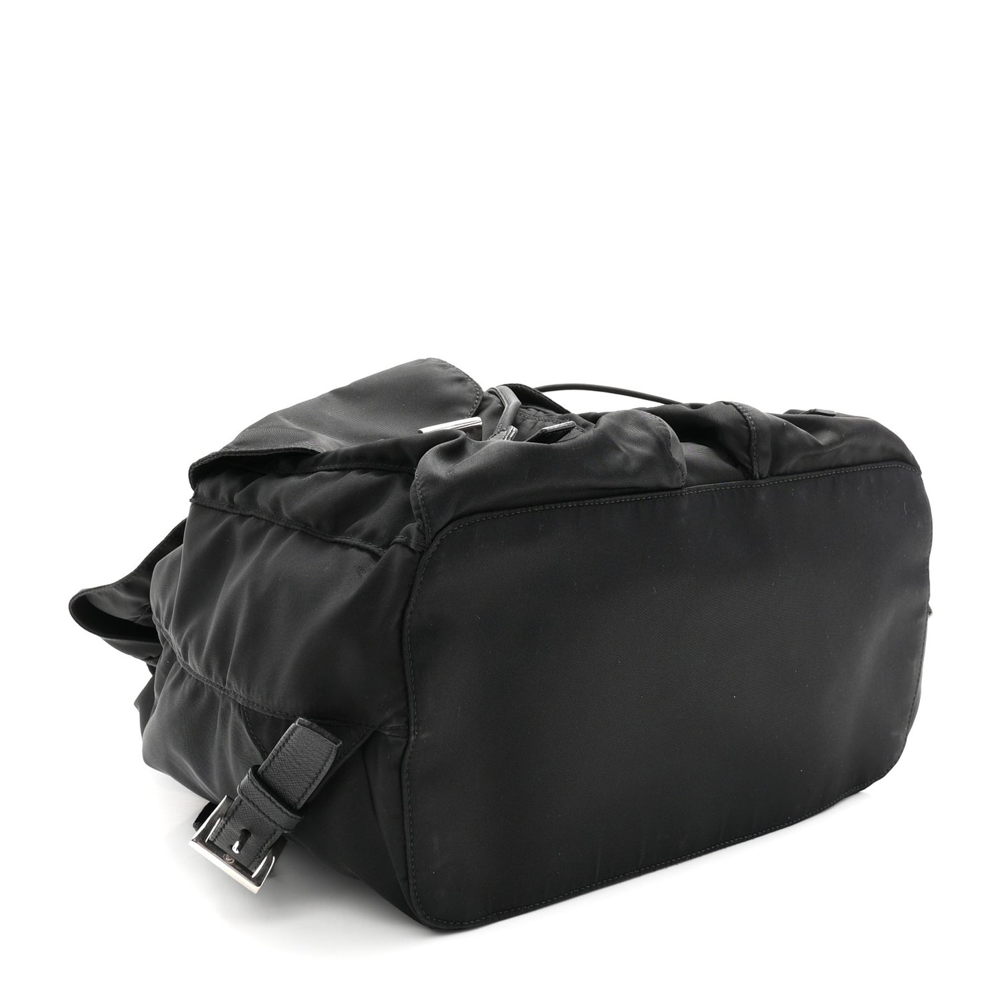 Re-Nylon Vela Saffiano Medium Backpack  Black