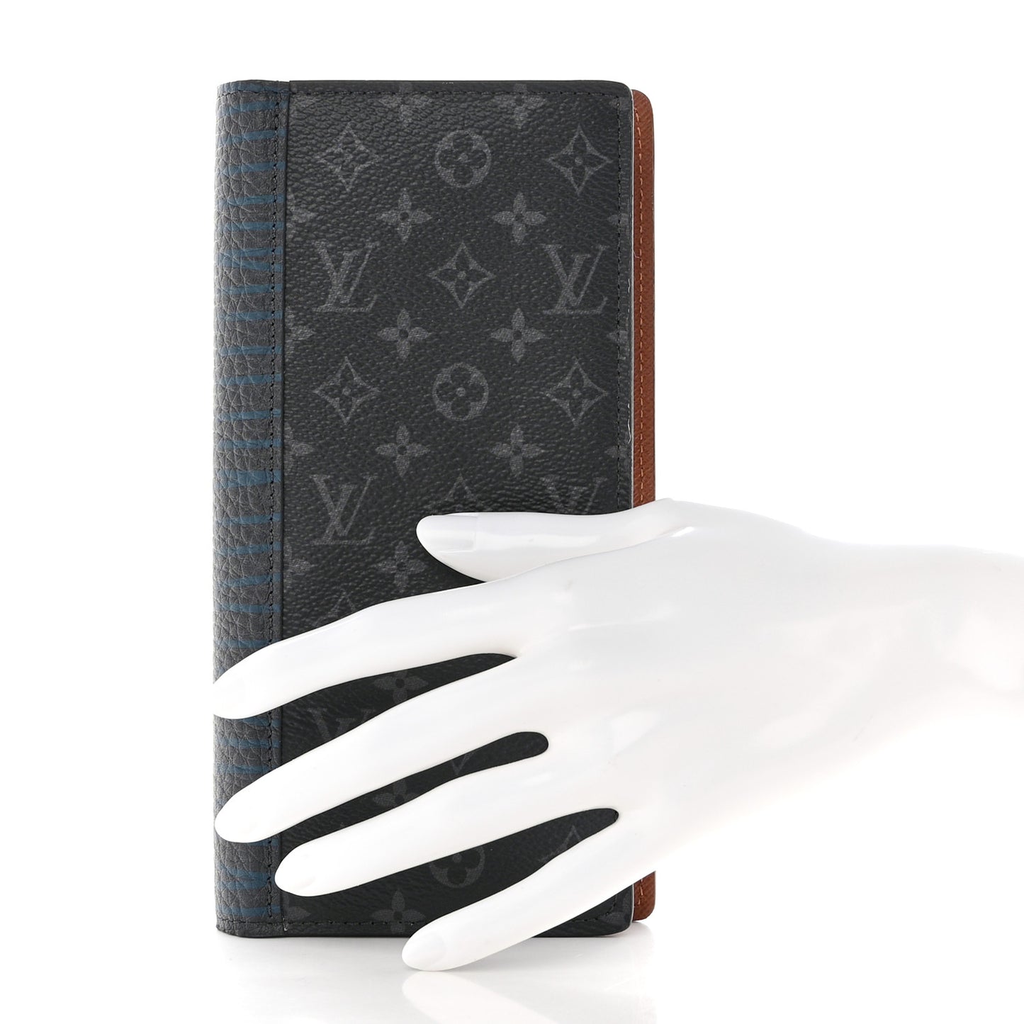 Monogram Eclipse Patchwork Portefeuille Brazza Wallet Navy