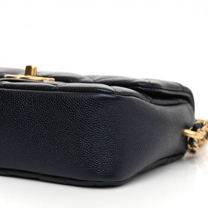 Chanel Iridescent Caviar Quilted Mini My Perfect Flap Dark Blue 10 of 15