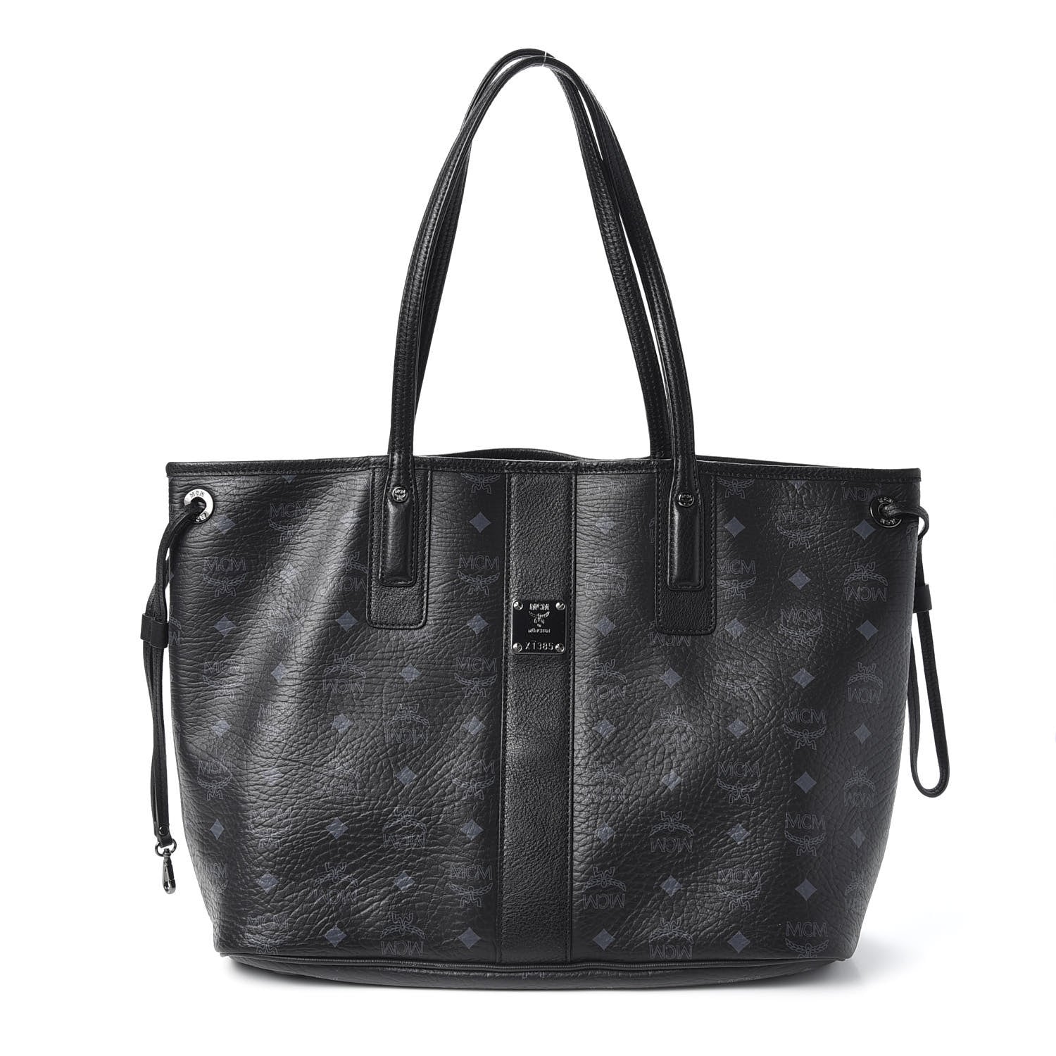 MCM Visetos Medium Liz Reversible Shopper Tote Black 1 of 15