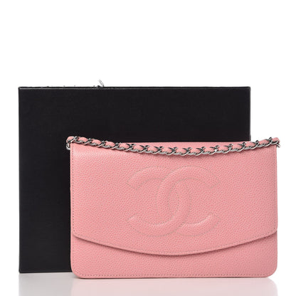 Chanel Caviar Timeless CC Wallet On Chain WOC Pink 12 of 12