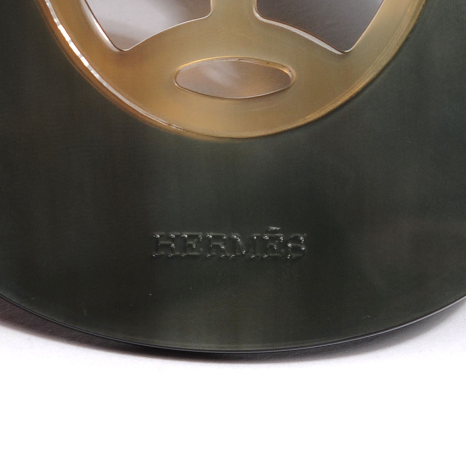 Hermes Buffalo Horn Lacquer Lift Necklace GM Black 4 of 5