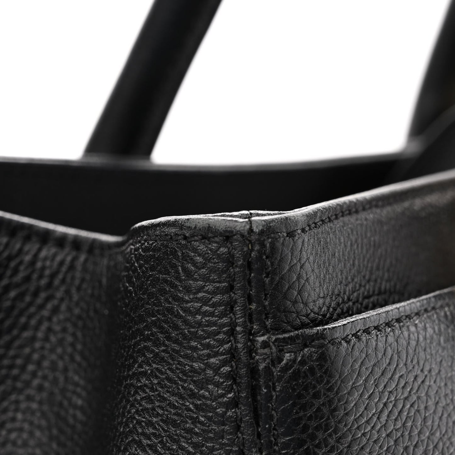 Calfskin Cerf Executive Shopper Tote Black