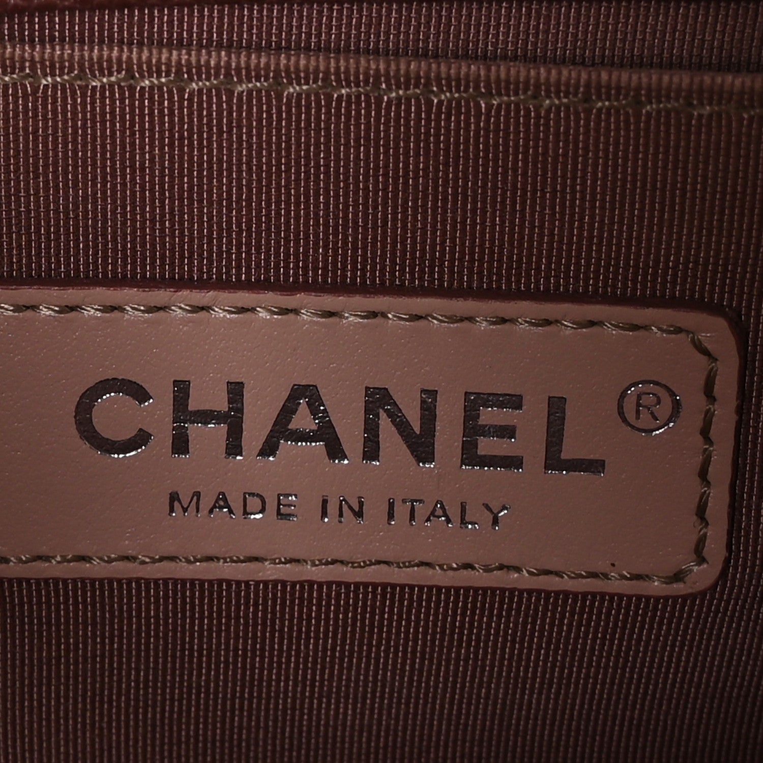 Chanel Metallic Caviar Chevron Quilted Small Boy Flap Dark Pink 8 of 12