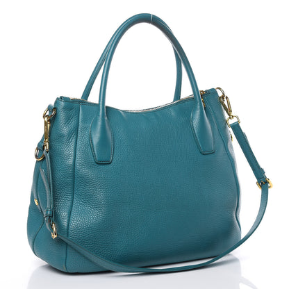 Prada Vitello Daino Shopping Tote Turchese 3 of 15