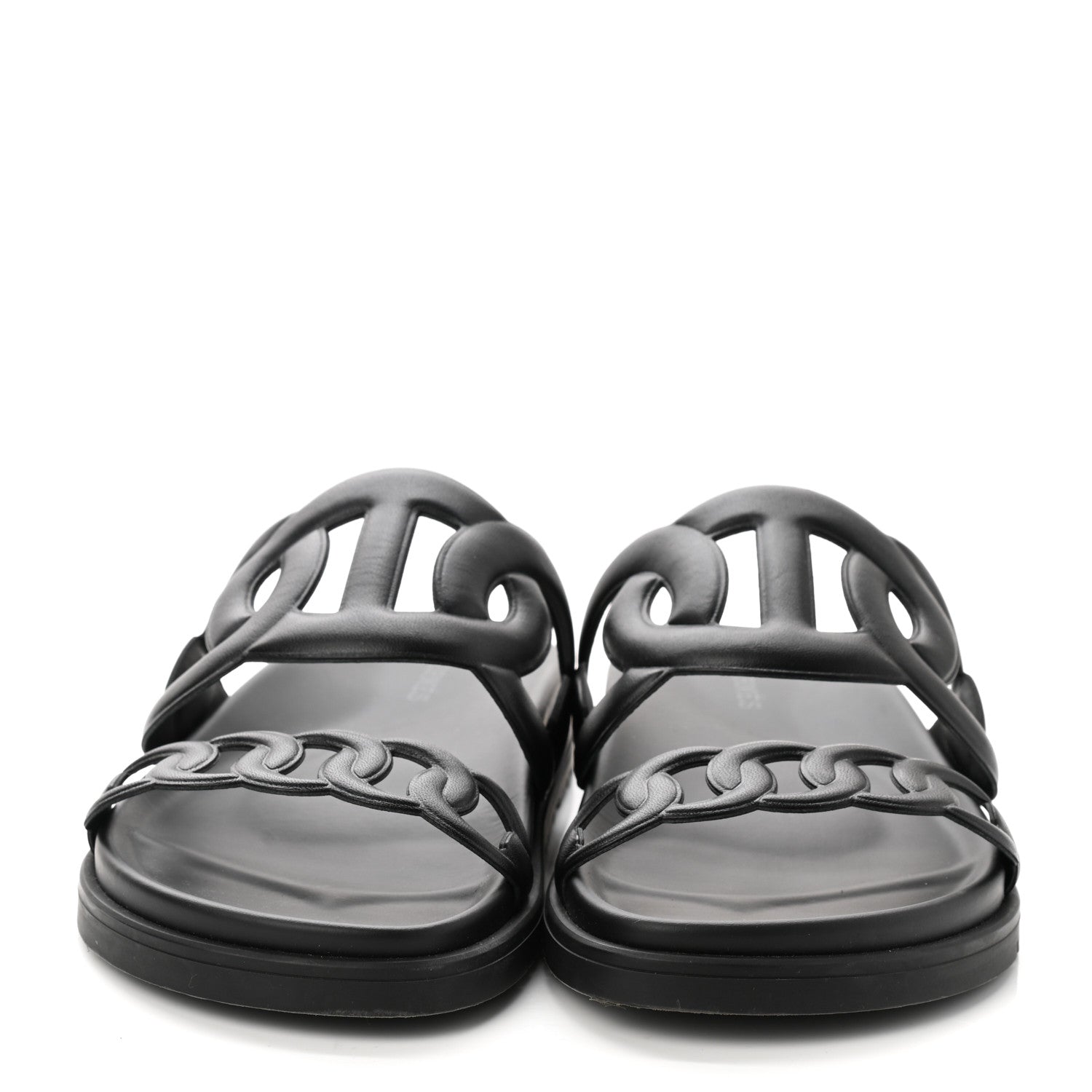 Hermes Nappa Extra Sandals 37 Black 2 of 10