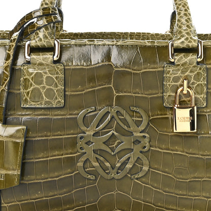 Loewe Crocodile Amazona 28 Khaki Green 7 of 9