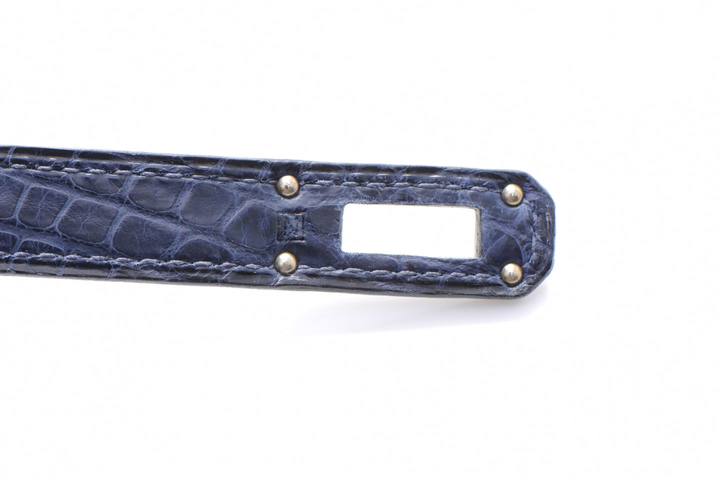 Matte Alligator Kelly Longue Wallet Bleu Abysse
