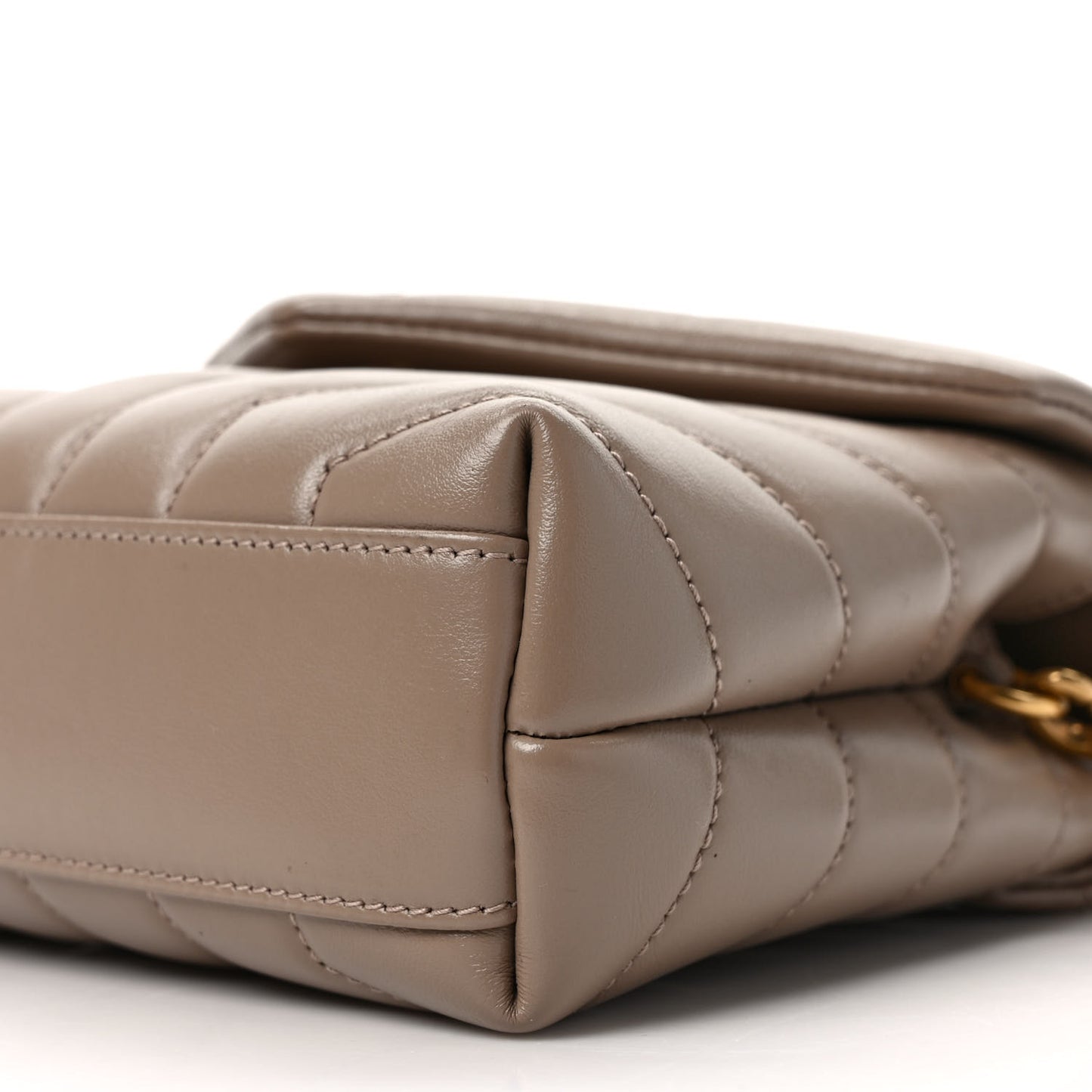 Calfskin Y Quilted Monogram Toy Loulou Crossbody Bag Dark Beige