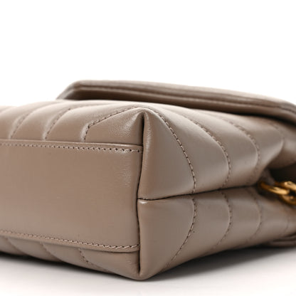 Saint Laurent Calfskin Y Quilted Monogram Toy Loulou Crossbody Bag Dark Beige 8 of 8
