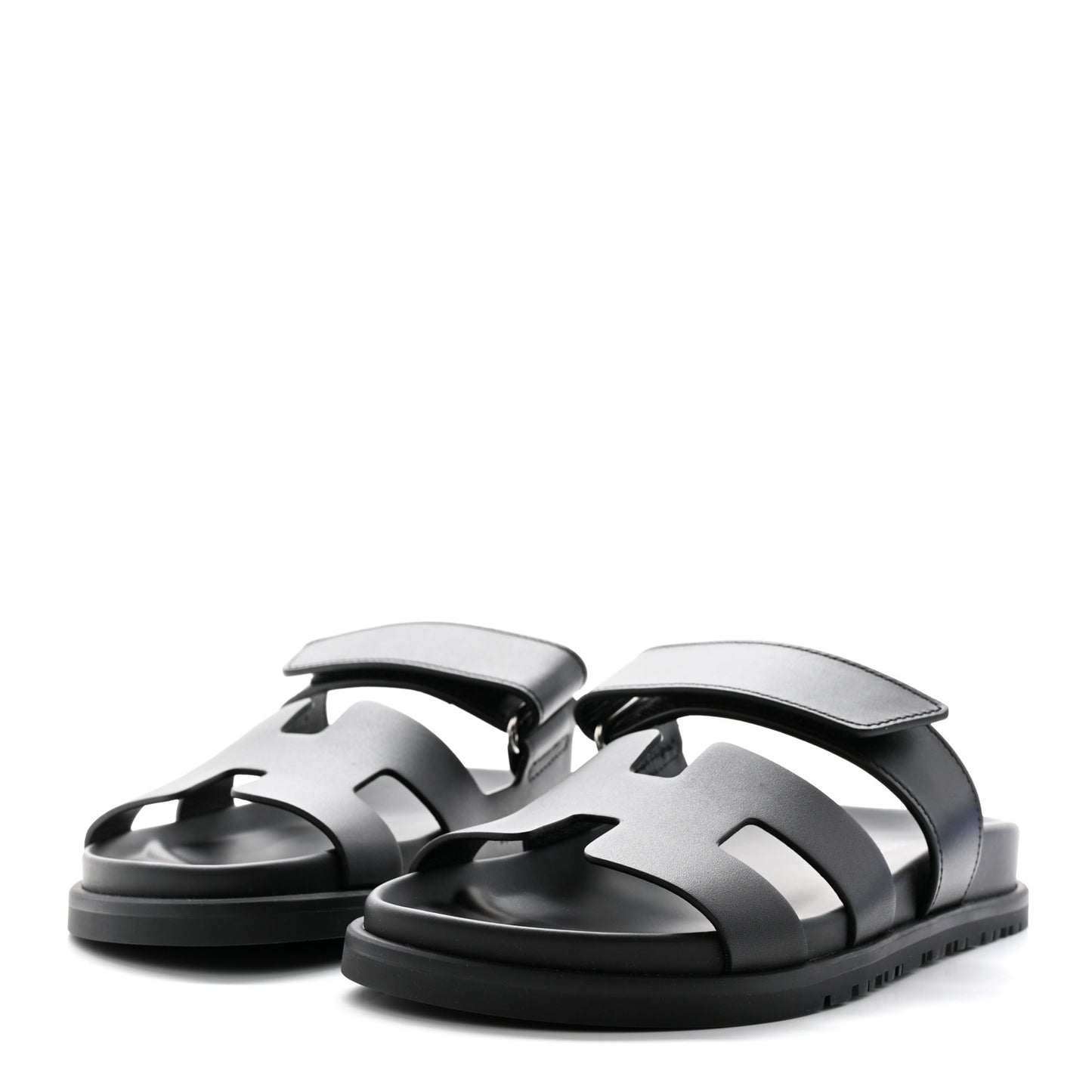 Calfskin Womens Chypre Sandals 36.5 Black