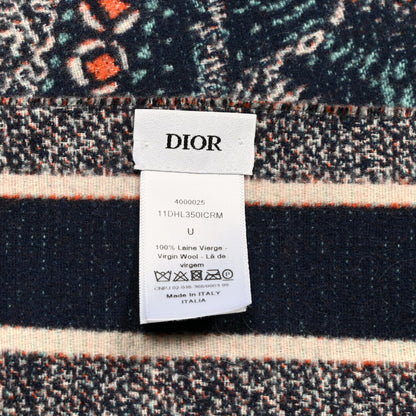 Christian Dior Wool Throw Cream Bleu 4 of 7