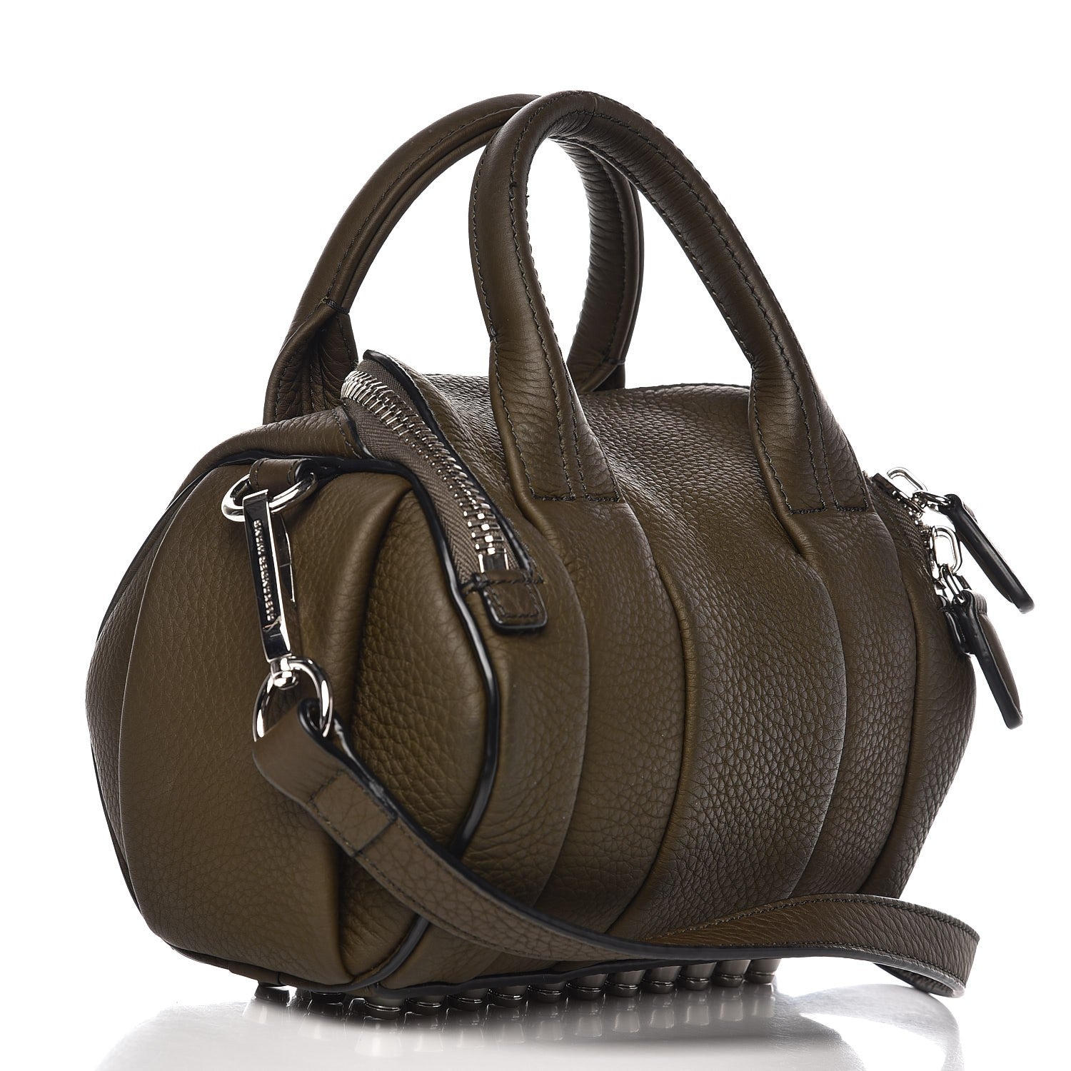 Alexander Wang Pebbled Calfskin Mini Rockie Matte Khaki Green Rhodium Hardware 2 of 12