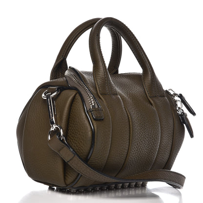 Alexander Wang Pebbled Calfskin Mini Rockie Matte Khaki Green Rhodium Hardware 2 of 12