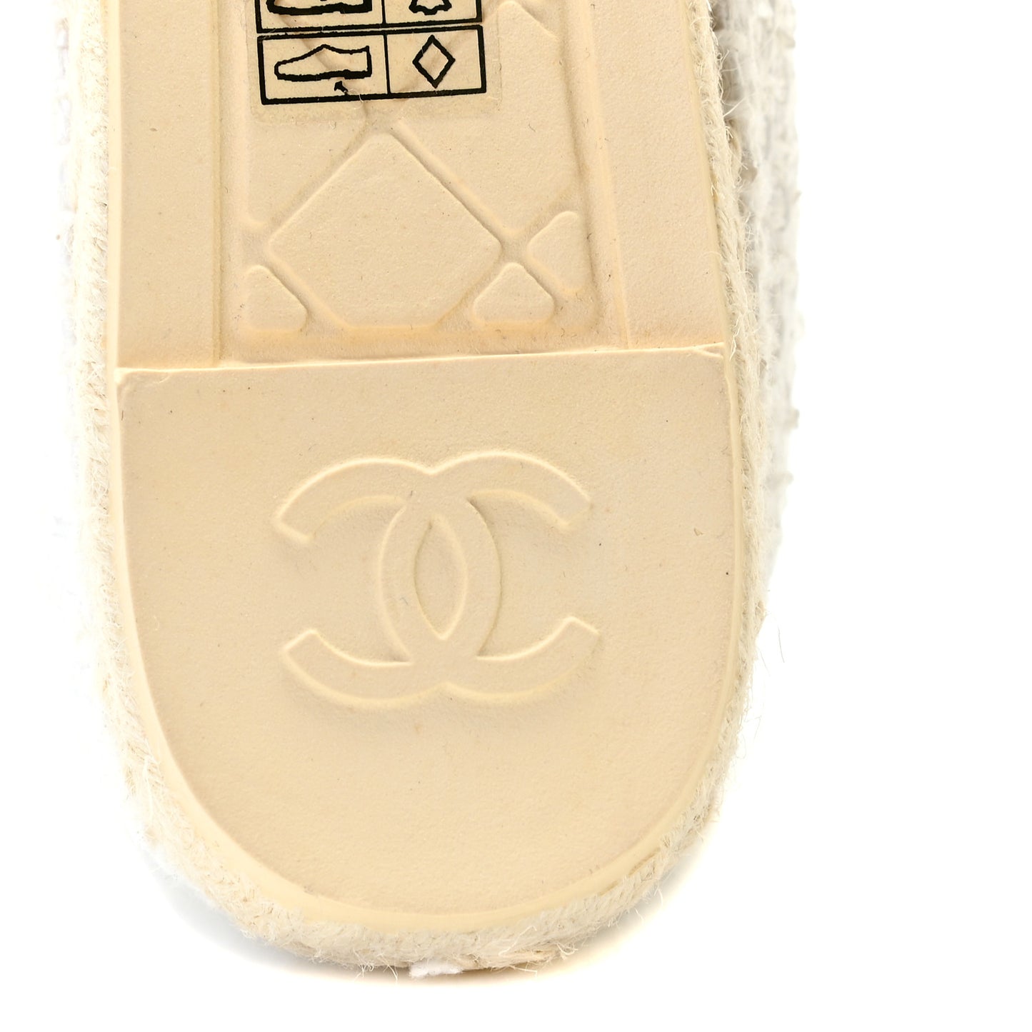 Tweed Calfskin CC Espadrilles 39 White 38 White