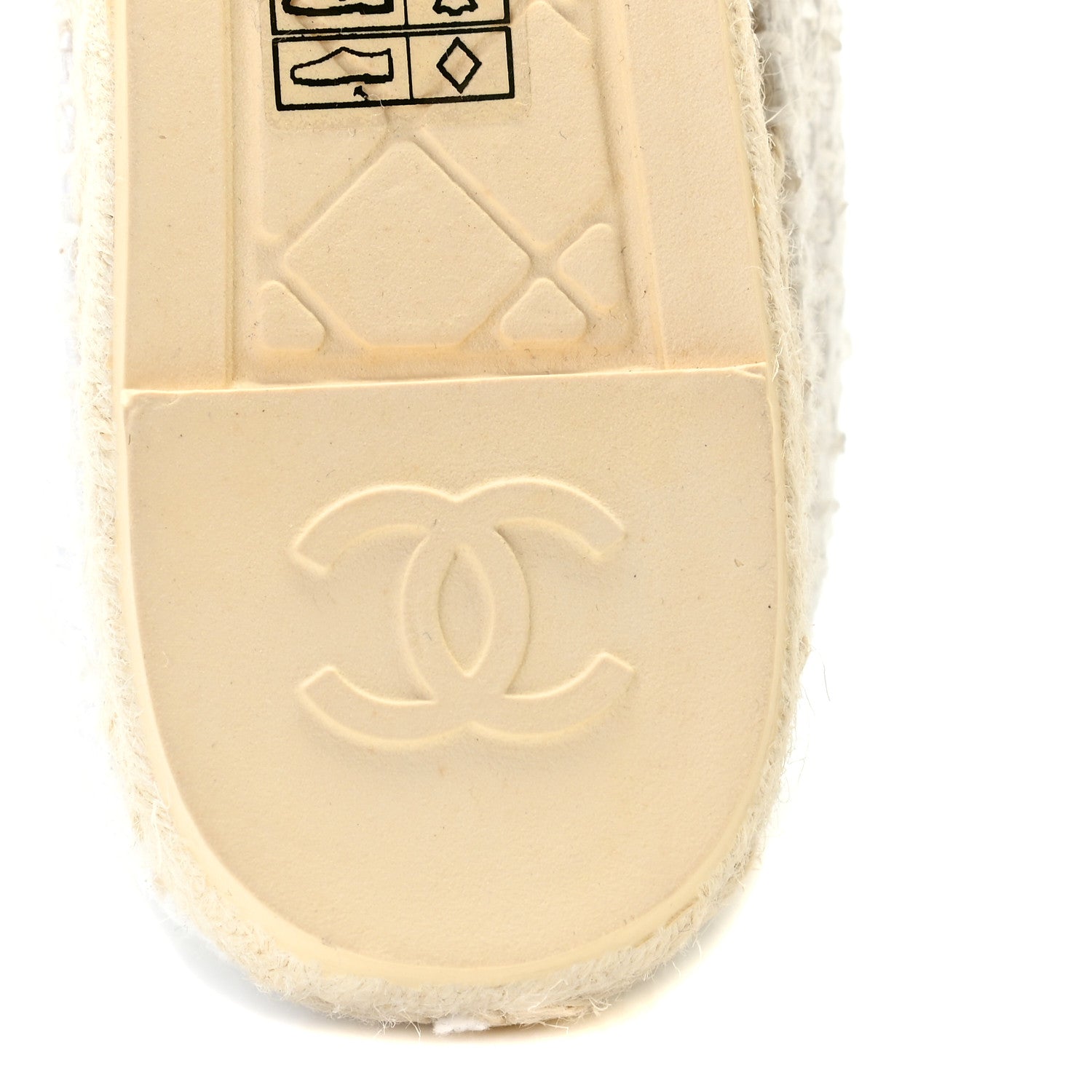 Chanel Tweed Calfskin CC Espadrilles 39 White 38 White 10 of 14