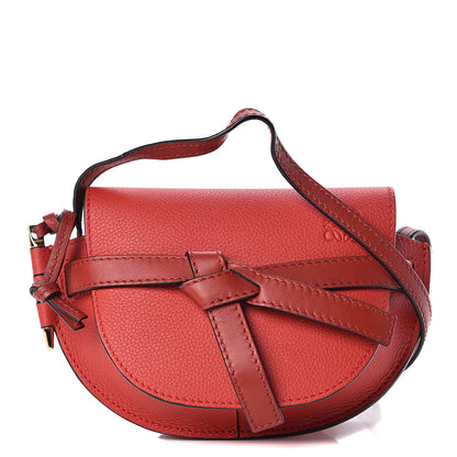 Loewe Grained Calfskin Mini Gate Crossbody Bag Scarlet Burnt Red 1 of 10