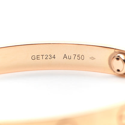 Cartier 18K Pink Gold LOVE Bracelet 17 6 of 8