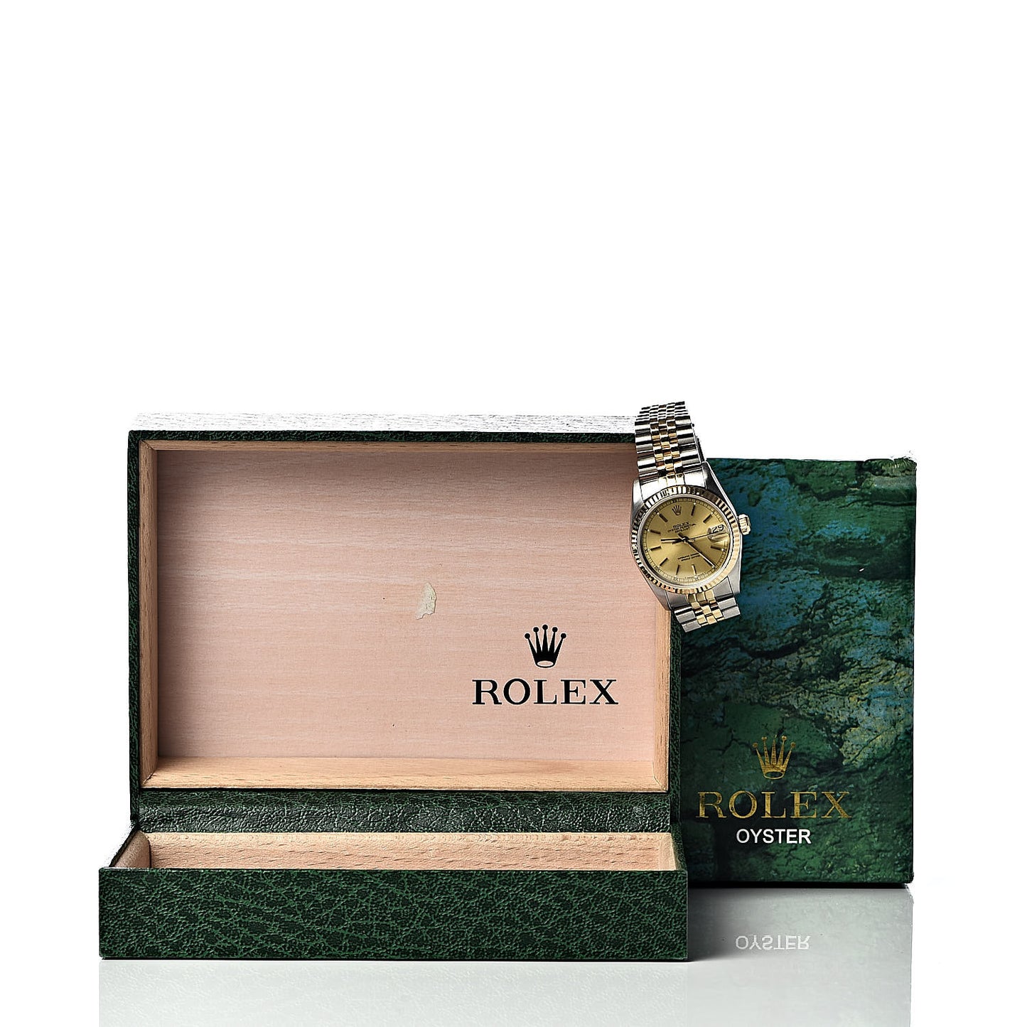 Stainless Steel 18K Yellow Gold 31mm Oyster Perpetual Datejust Watch Champagne 68273