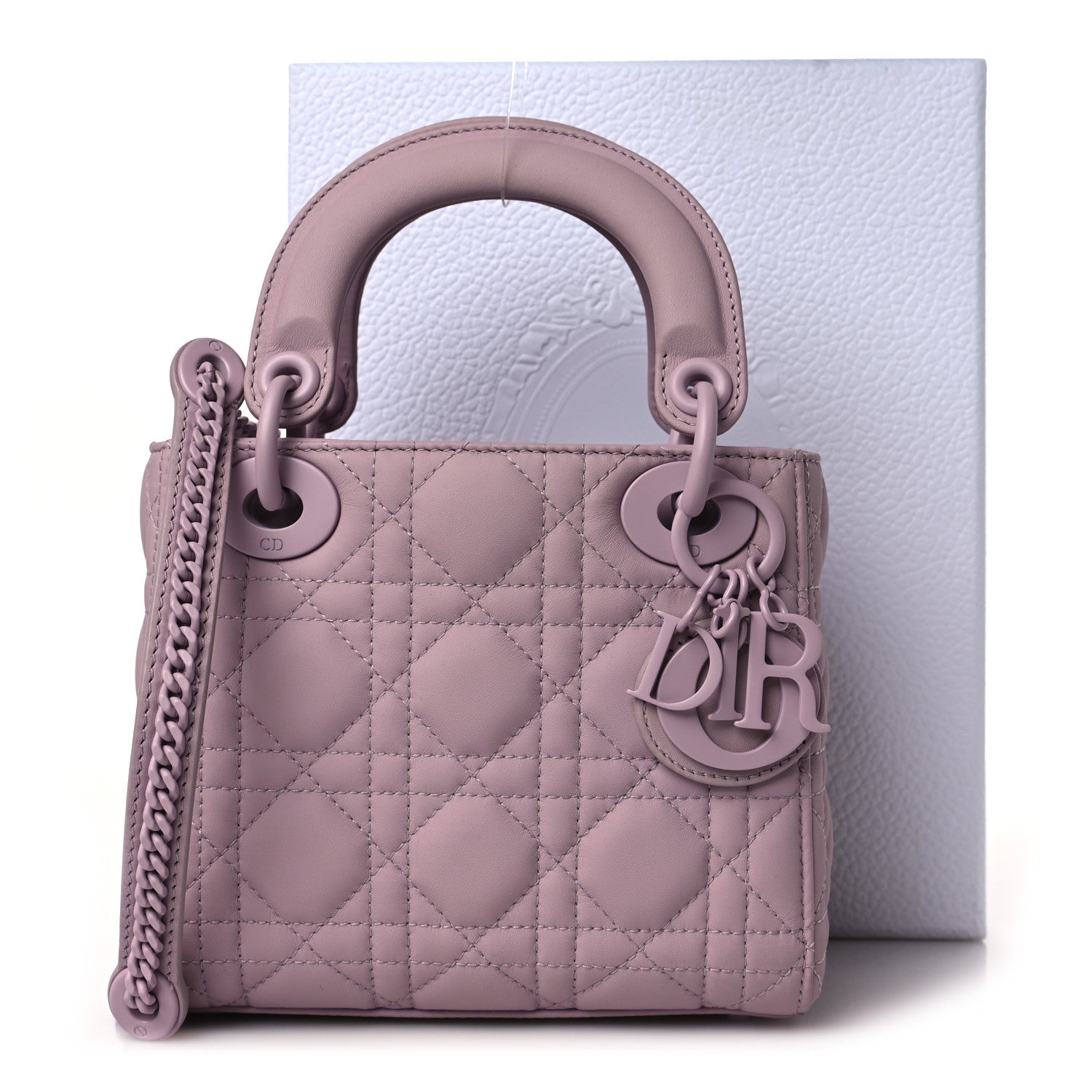 Christian Dior Ultra Matte Calfskin Cannage Mini Lady Dior
