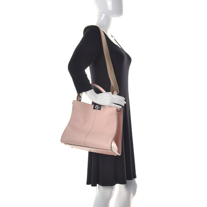 Fendi Cuoio Romano Selleria Bi-Color Medium Peekaboo X-Lite Panna Camelia 2 of 8