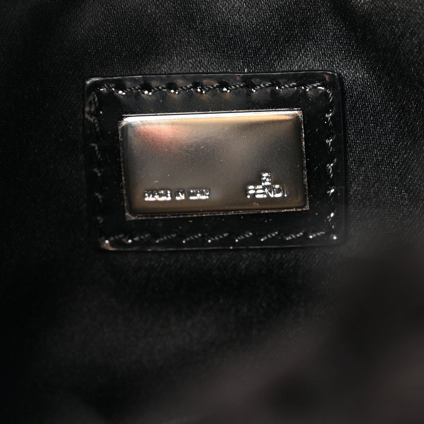 Mink Fur FF Mini Mama Baguette Black