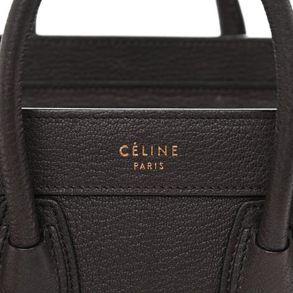 Celine Goatskin Nano Luggage Dark Taupe 5 of 10
