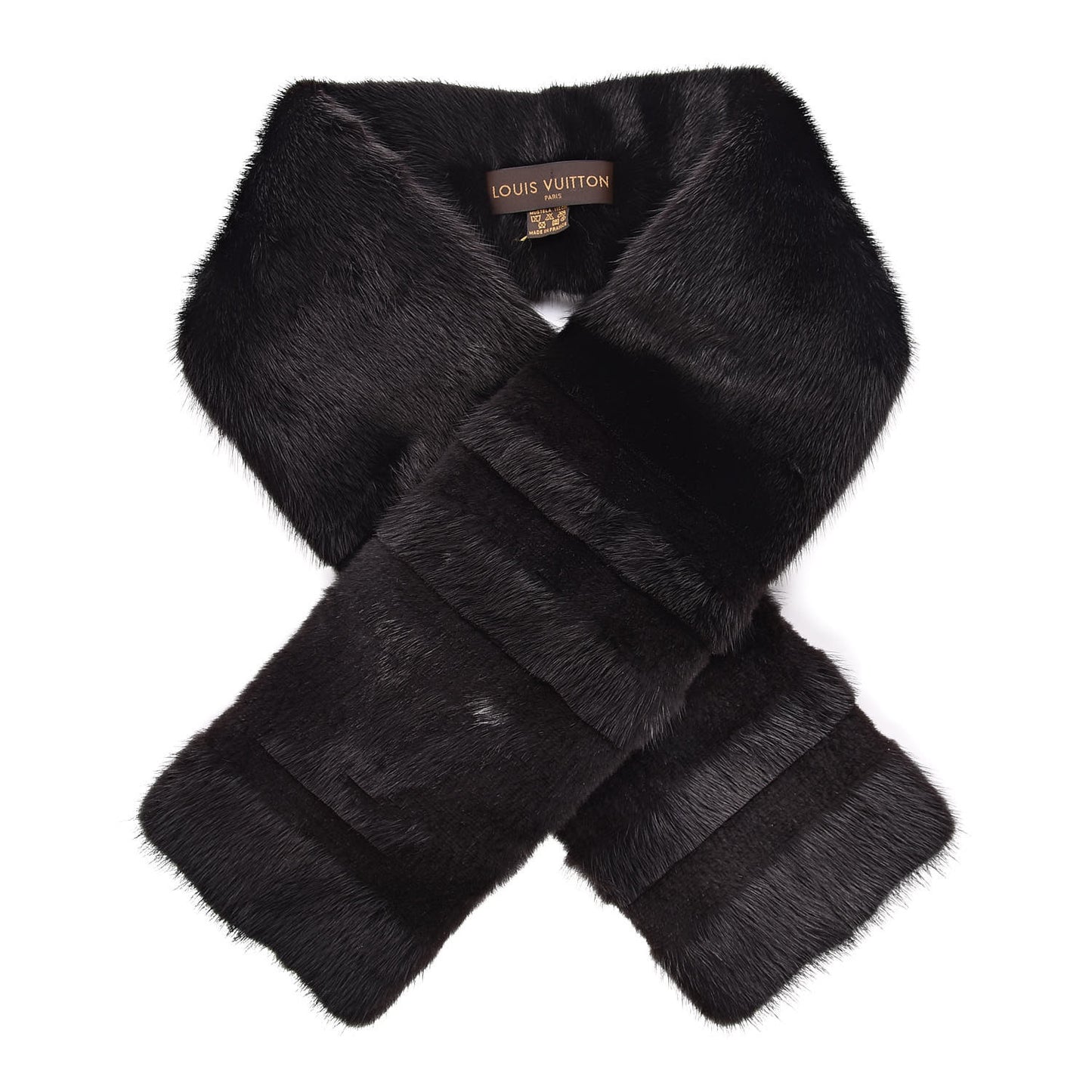Mink Fur LV Scarf Black