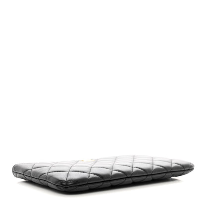 Chanel Lambskin Quilted Cosmetic Case Black 4 of 10