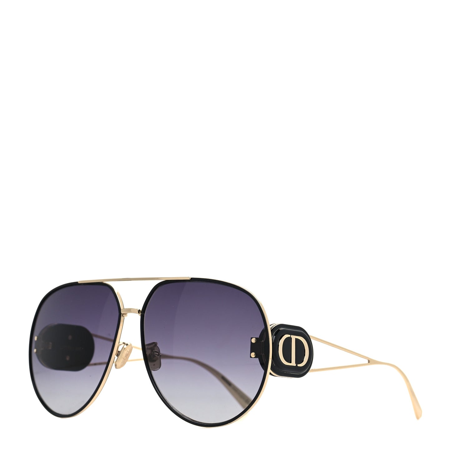 Metal DiorBobby A1U Aviator Sunglasses Black