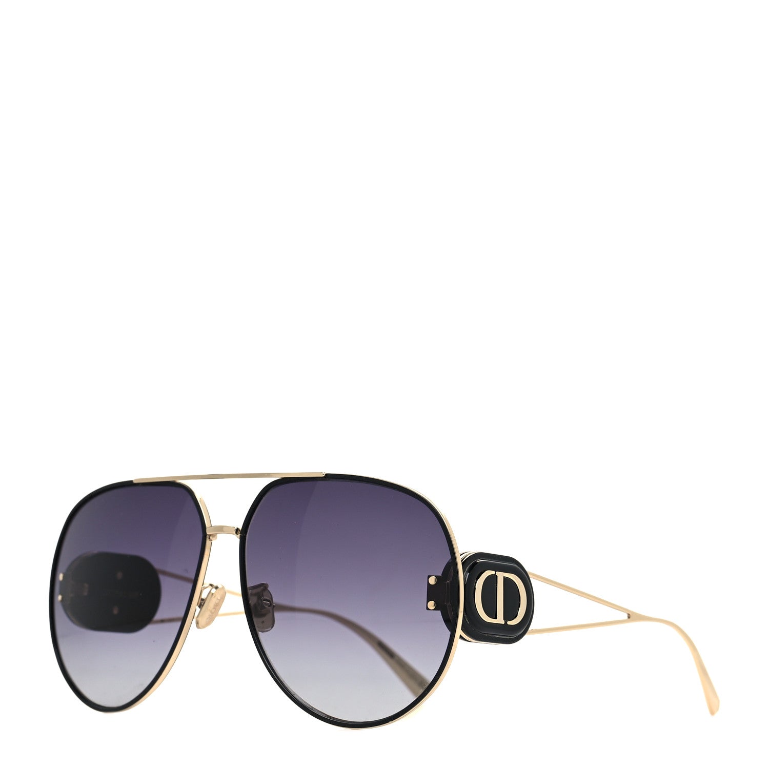 Christian Dior Metal DiorBobby A1U Aviator Sunglasses Black 1 of 8